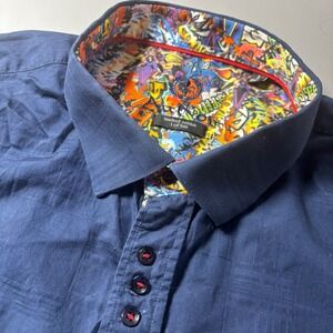 Au‎ Noir Limited Edition 1 of 500 Size 7 XXL Button Down Shirt Graffiti Accents